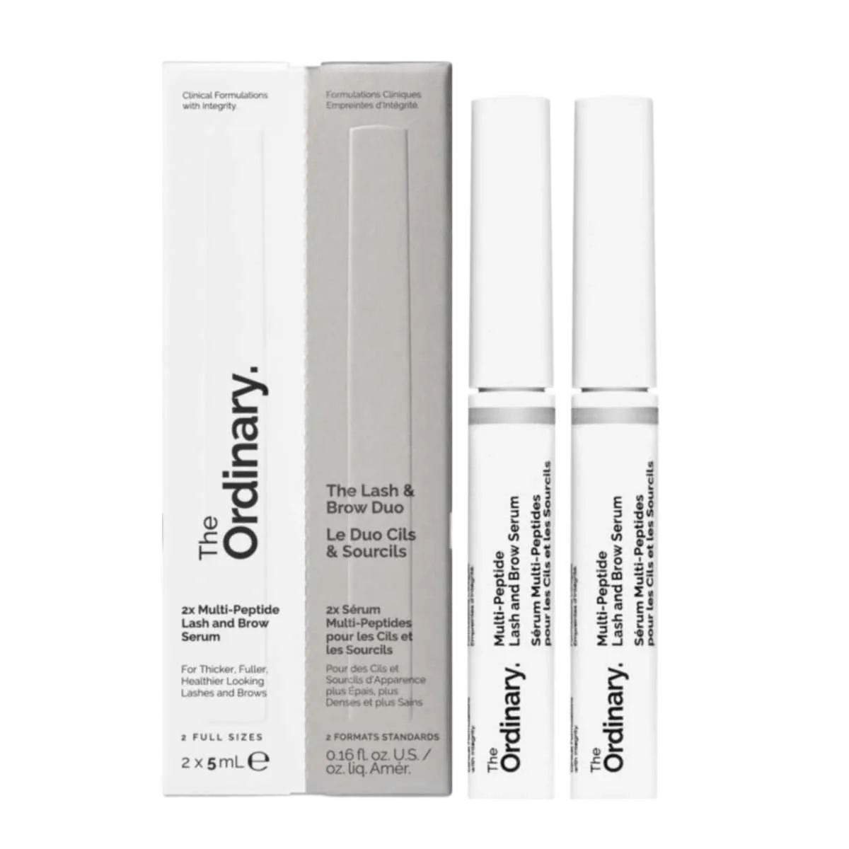 خرید سرم مژه و ابرو مولتی پپتید اوردینری اصل + بهترین قیمت (2 x 5 ml)